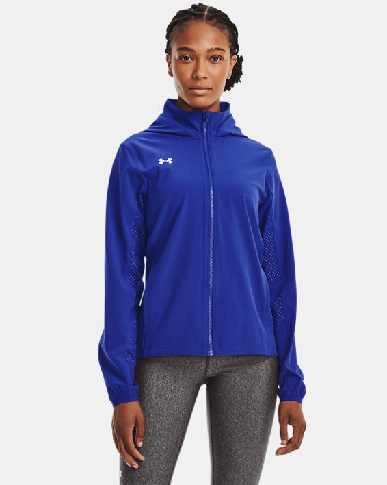 Women's UA Squad 3.0 Warm-Up Full-Zip Jacket, Blue, pdpMainDesktop image number 0